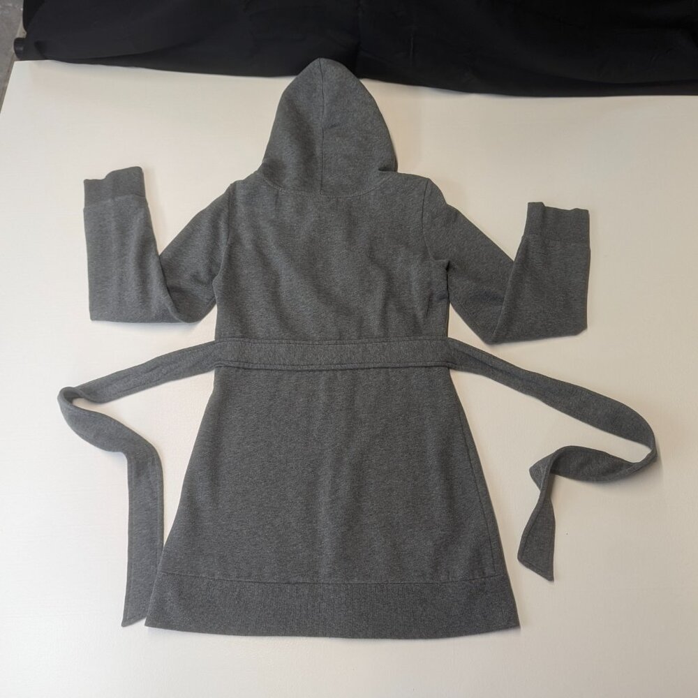 Victoria's Secret Plush & Lush Size Small Gray Sweat Jacket in Trench-Style - Picture 11 of 15